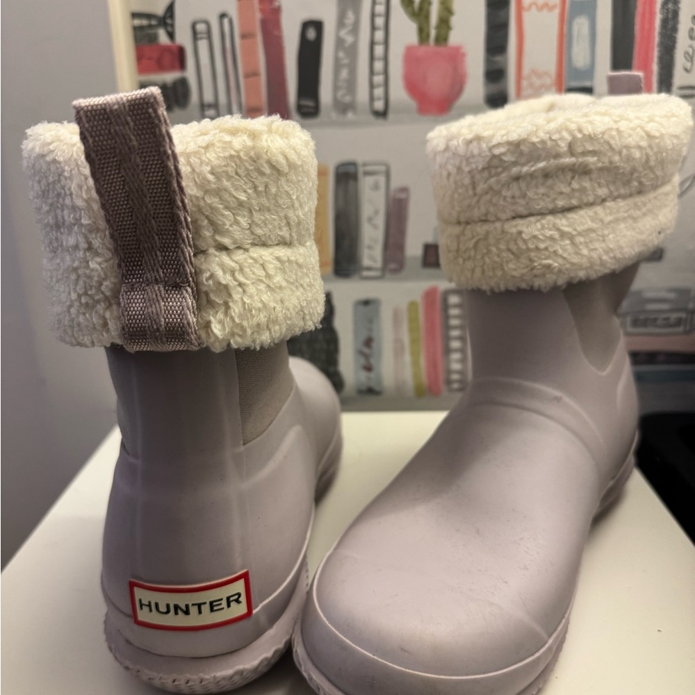Hunter Sherpa Roll Top Boots, Women’s Size 9
